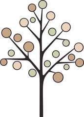 Tranquil Treelines Hand-Drawn Vector CanopiesFoliage Fables Handcrafted Tree Vector Chronicles