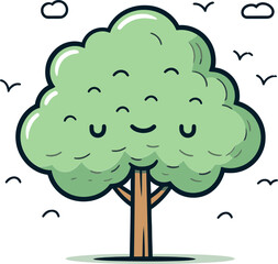 Arboreal Serenade Handcrafted Vector MelodiesNatures Brushstrokes Hand-Rendered Tree Vector Strokes