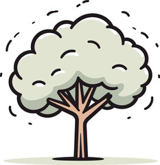 Whimsical Woodland Illustrated Tree Vector WoodlandEnchanted Essence Artistic Tree Vector Essence