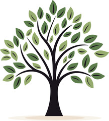 Rustic Revelry Hand-Rendered Tree Vector RevelryArboreal Odyssey Handcrafted Vector Odyssey