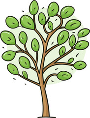 Fototapeta premium Sylvan Script Handcrafted Tree Vector ScrollsRustic Rendezvous Hand-Drawn Tree Vector Gathering