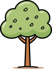 Tranquil Terrains Hand-Drawn Tree Vector LandscapesSylvan Showcase Handcrafted Tree Vector Presentation