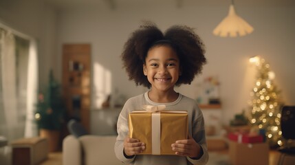 woman holding christmas presents