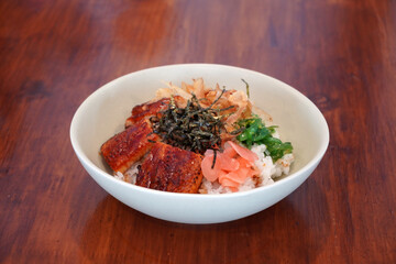 Unagi Don, Japanese food, slective focus