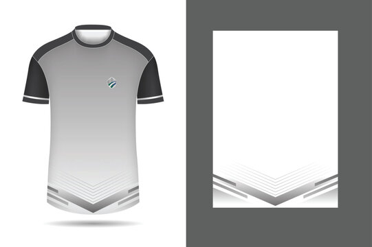 Football Jsersey design template. Soccer club uniform T-shirt front and back view. Esports Gaming T Shirt Jersey template. mock up uniform . Vector Illustration design
