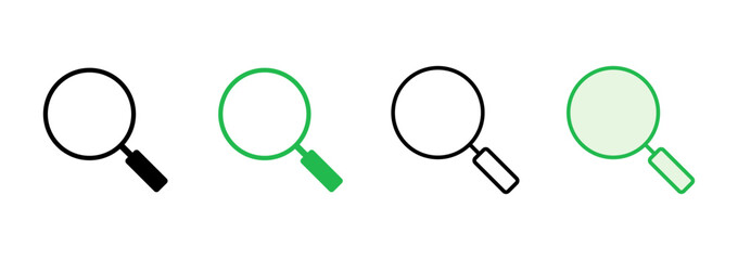 Search icon set. search magnifying glass icon