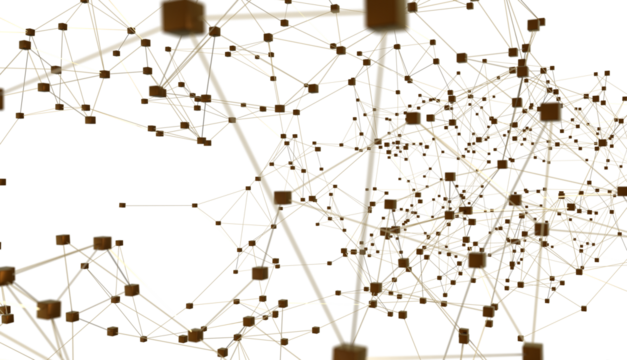 Abstract digital background of points and lines. Glowing plexus. Big data. Network or connection.