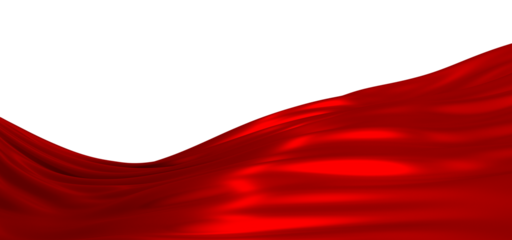 Flowing red cloth background, 3d rendering.