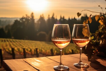 Unveiling Oregon's Wine Wonderland: Cellar Door Experience in the Willamette Valley - Embark on a Journey of Wine Tasting and Terroir Exploration. - obrazy, fototapety, plakaty
