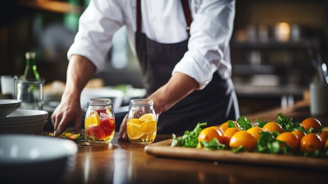 Sipping Sophistication: Dive into the World of Professional Kitchens, Where Skilled Chefs Shake, Stir, and Serve Up Exquisite Cocktails That Redefine the Art of Drinking.
