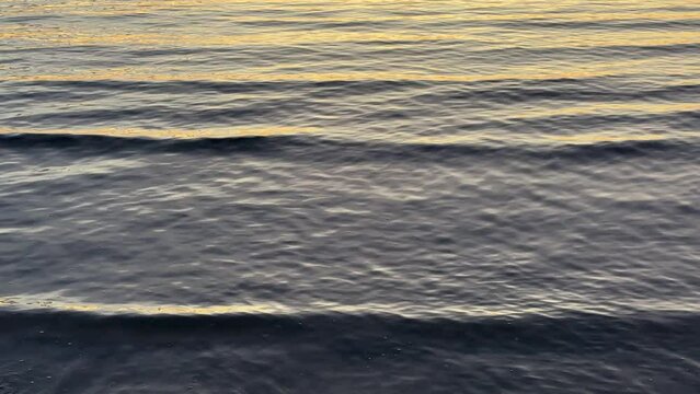 Calm Ocean Waves at Sunset on the Atlantic Ocean at Chatham, Cape Cod