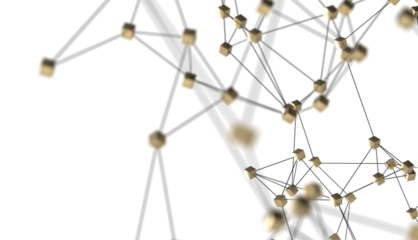 Abstract digital background of points and lines. Glowing plexus. Big data. Network or connection.