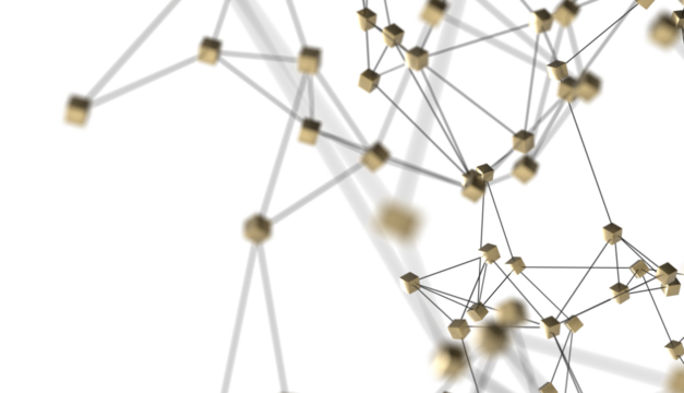 Abstract digital background of points and lines. Glowing plexus. Big data. Network or connection.