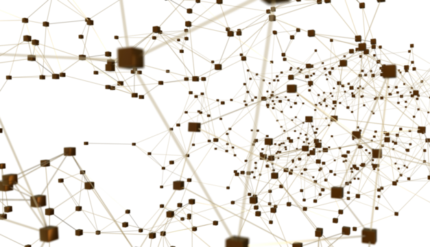 Abstract digital background of points and lines. Glowing plexus. Big data. Network or connection.