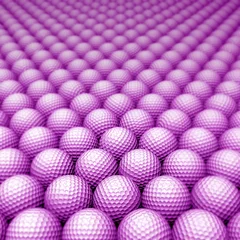 Fotobehang ゴルフボールの集合体 3DCG 被写界深度 © sasa katsu