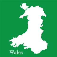 Wales country map
