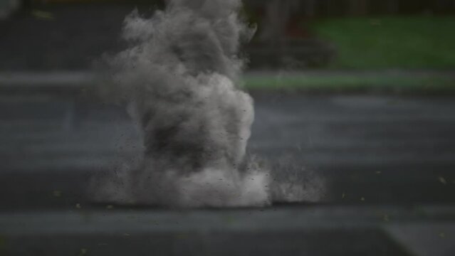 Twister in the street handheld