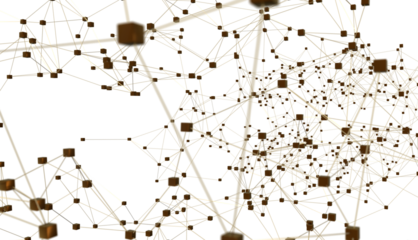 Abstract digital background of points and lines. Glowing plexus. Big data. Network or connection.