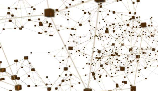 Abstract digital background of points and lines. Glowing plexus. Big data. Network or connection.