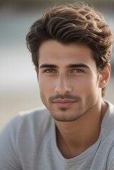 Fototapeta premium Portrait of a young handsome man