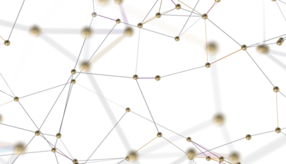 Connecting lines and dots.Big data visualization