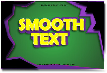 Smooth Text Editable Text Effect 3D Emboss Cartoon Style