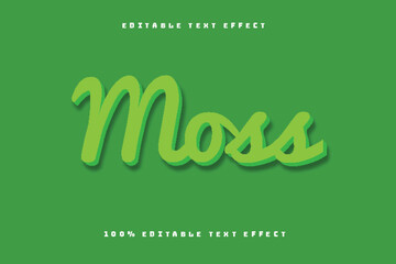 Moss Editable Text Effect Emboss Cartoon Style