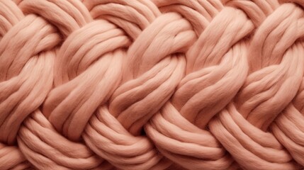 Knitting stitches in peach fuzz color. Generative AI - obrazy, fototapety, plakaty