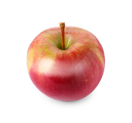 One ripe red apple isolated on white