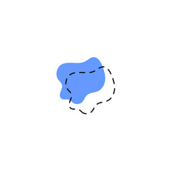 dark blue blob set blue