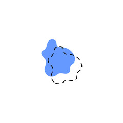 dark blue blob set blue