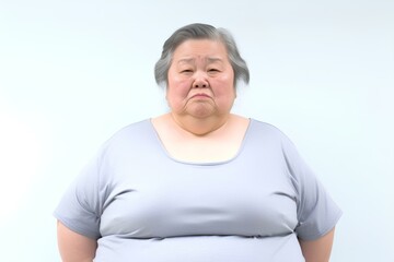 太っている高齢の女性 - obrazy, fototapety, plakaty