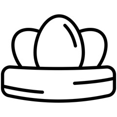 nest black outline icon, related to spring theme.