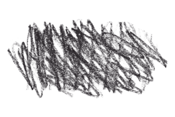 black pencil strokes isolated on transparent background
