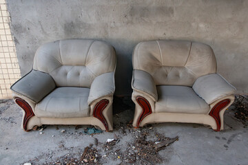 two sofa at horizontal composition