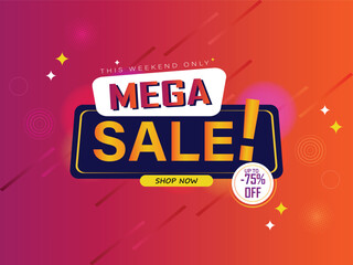 Fototapeta premium Sale banner template design . Super Sale, end of season special offer banner. vector illustration.