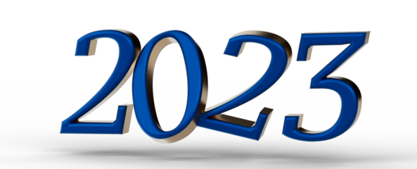 Year as Number - Typography design of 2023 with welcome 2023 concept design.