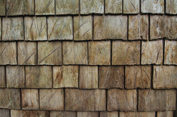 natural textured wood tiles arranged in symmetrically