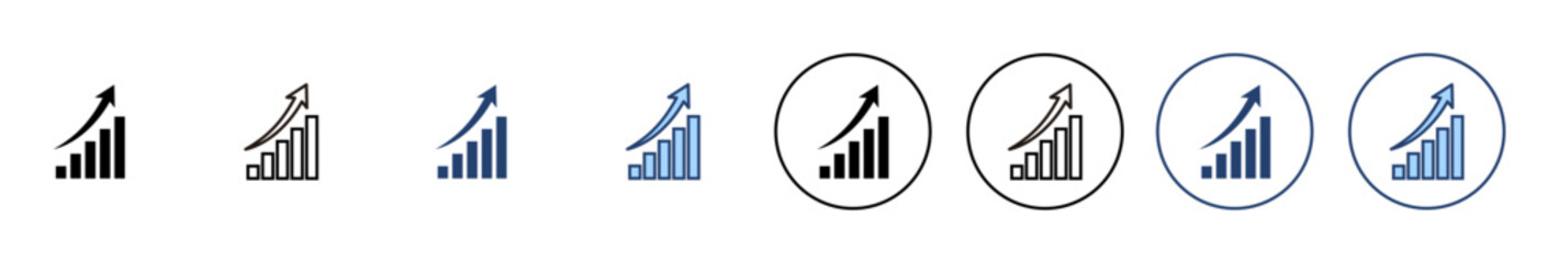 Growing graph icon vector. Chart sign and symbol. diagram icon