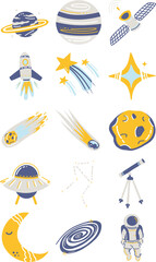 Great Universe Outer Space Illustration Set