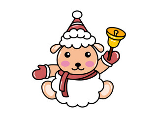 Sheep Illustration for Christmas Day
