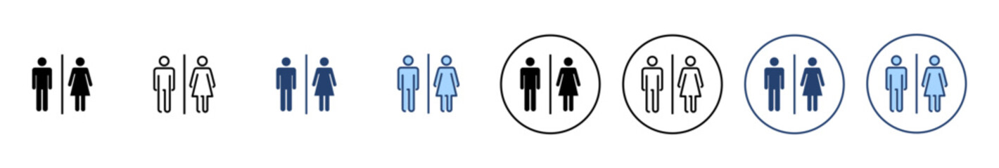 Toilet icon vector. Girls and boys restrooms sign and symbol. bathroom sign. wc, lavatory