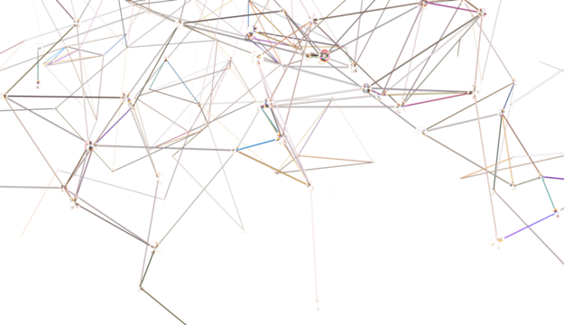 Abstract digital connection dots and lines. Technology background. Network connection structure. Plexus effect. 3d