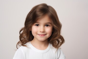 portrait of a children smiling isolated on white background. generative ai