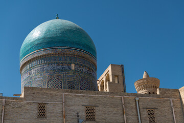 Awesome view of the Po-i-Kalan complex, Bukhara, Uzbekistan