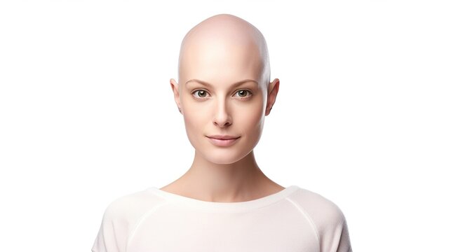 Portrait of a bald woman 