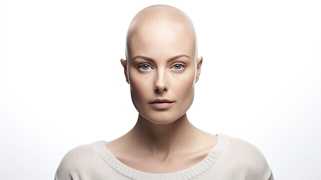 Portrait of a bald woman 