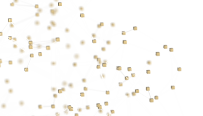 network shape. Abstract 3D render
