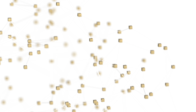 network shape. Abstract 3D render - Powered by Adobe