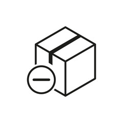 Error product. Box icon. Vector illustration. EPS 10.